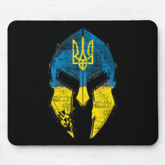 Ukraine  Sparta Helmet Ukraine Crest Flag Men Wome Mouse Pad