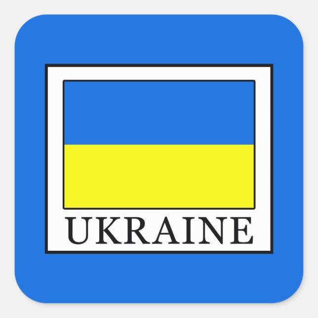Ukraine Square Sticker (Front)