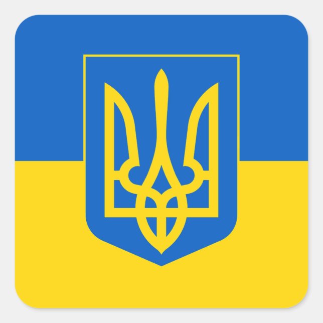 Ukraine Square Sticker (Front)