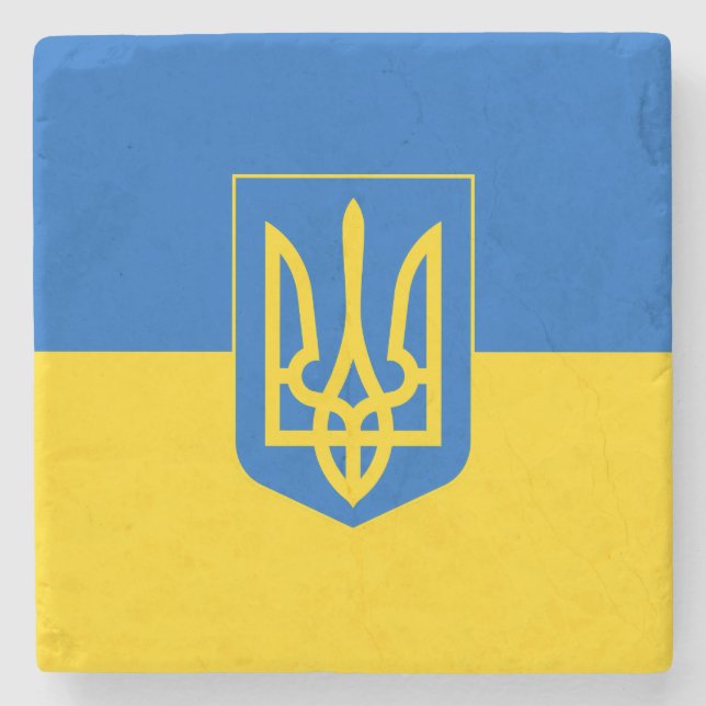 Ukraine Stone Coaster (Front)