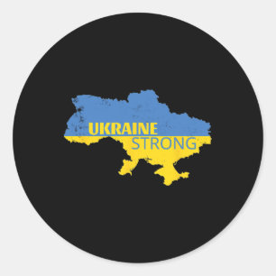 Ukraine Strong - I Stand With Ukraine Peace  Classic Round Sticker