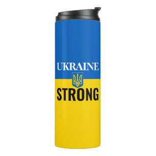 UKRAINE STRONG or Your Message Thermal Tumbler