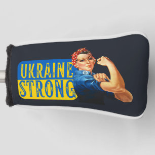 Ukraine Strong Rosie the Riveter Golf Head Cover