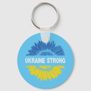 Ukraine Strong Sunflower Key Ring