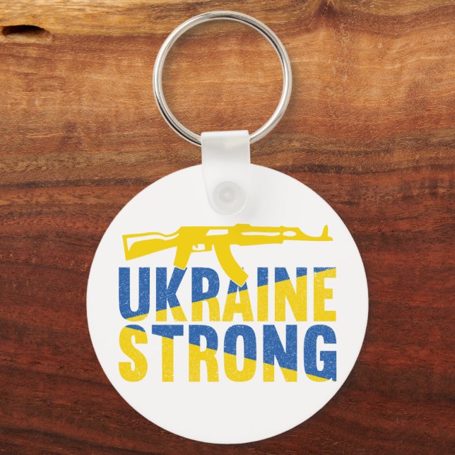 Ukraine Strong Support for Ukraine Key Ring (Front)