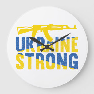 Ukraine Strong Support for Ukraine Large Clock