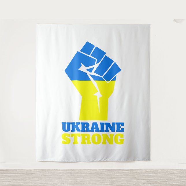 Ukraine Strong Tapestry (Front)