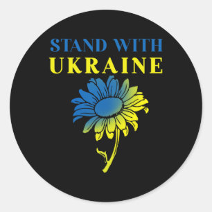 Ukraine Sunflower 3 Classic Round Sticker