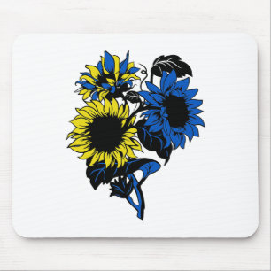 Ukraine Sunflower Blue Yellow Ukrainian Flag Suppo Mouse Pad