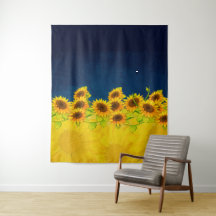 Ukraine Sunflower Flag Tapestry