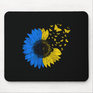 Ukraine Sunflower Flag Vintage Ukrainian Flag Ukra Mouse Pad