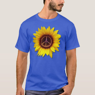 Ukraine Sunflower Peace Symbol Sign Anti-War Love  T-Shirt