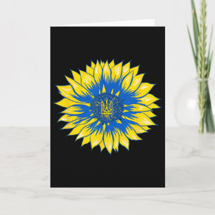 Ukraine Sunflower Shirt Retro Floral Ukrainian Fla Card