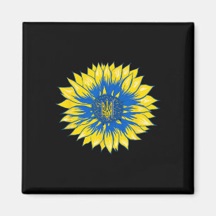 Ukraine Sunflower Shirt Retro Floral Ukrainian Fla Magnet