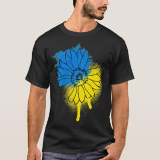 Ukraine Sunflower T for Women Blue Yellow Flag Col T-Shirt