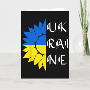 Ukraine Sunflower Ukrainian Flag I Stand With Ukra Card