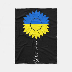 Ukraine Sunflower Ukrainian Flag I Stand With Ukra Fleece Blanket