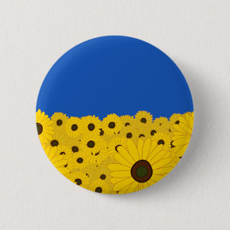 Ukraine Sunflowers 6 Cm Round Badge