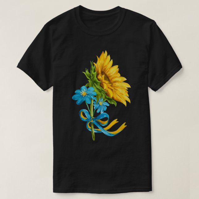 Ukraine Sunflowers and Wildflowers in Ukrainian Fl T-Shirt (Design Front)