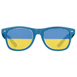 Ukraine Sunglasses, Party Shades, Ukrainian flag Retro Sunglasses