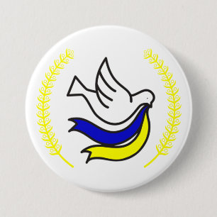 Ukraine Support 7.5 Cm Round Badge