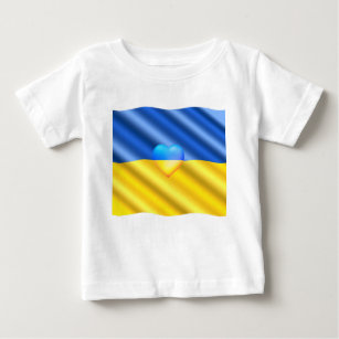 Ukraine - Support - Freedom Peace - Ukrainian Flag Baby T-Shirt