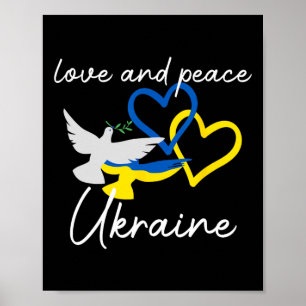 Ukraine Support Hope Positivity Peaceful Dove Enth Poster