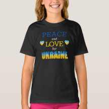 Ukraine Support Peace Love T-Shirt