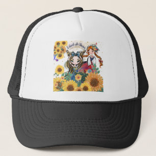 Ukraine Support Sunflower Girls Trucker Hat