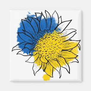 Ukraine Support Sunflower Magnet