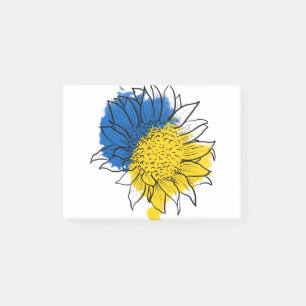 Ukraine Support Sunflower Post-it Notes