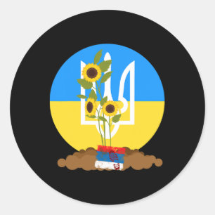 Ukraine Support Sunflower Seeds Stand With Ukraine Classic Round Sticker