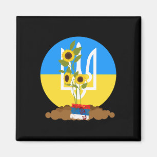 Ukraine Support Sunflower Seeds Stand With Ukraine Magnet