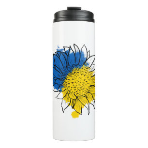 Ukraine Support Sunflower Thermal Tumbler