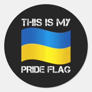 Ukraine Support Ukraine Flag Freedom Solidarity 1 Classic Round Sticker
