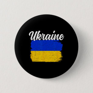 Ukraine Support Ukraine Flag Freedom Solidarity 6 Cm Round Badge