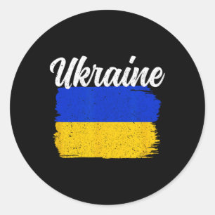 Ukraine Support Ukraine Flag Freedom Solidarity Classic Round Sticker