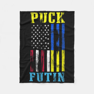 Ukraine Supports End War Promote Peace Ukrainian Fleece Blanket