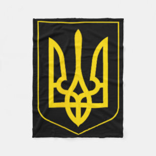 Ukraine Symbol Middle Ukrainian Army Military Embl Fleece Blanket