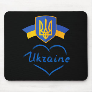 Ukraine Symbol Ukrainian Flag Golden Trident Men W Mouse Pad