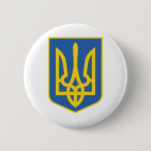 UKRAINE-TRIDENT 6 CM ROUND BADGE