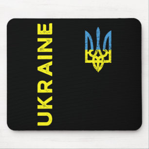 Ukraine Trident Coat Of Arms Emblem Ukrainian Flag Mouse Pad