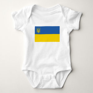 Ukraine Trident Flag Baby Bodysuit