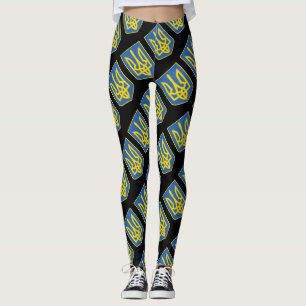 Ukraine Trident Flag Leggings