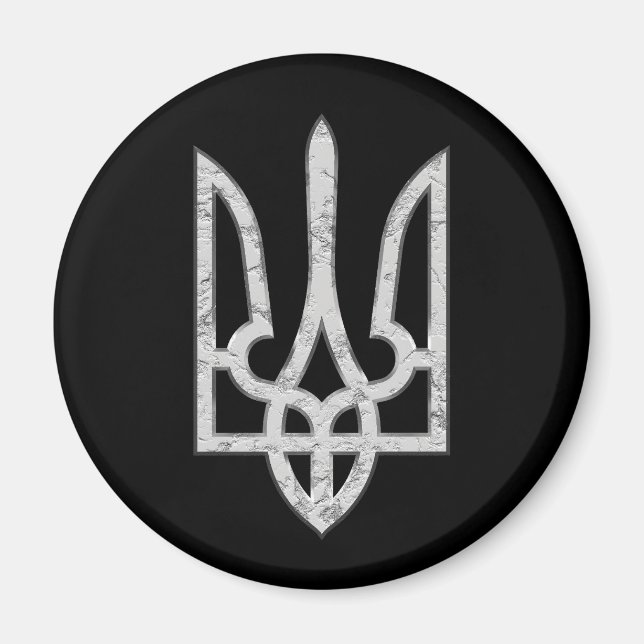 Ukraine Trident Gerfalcon Crest dented Magnet (Front)