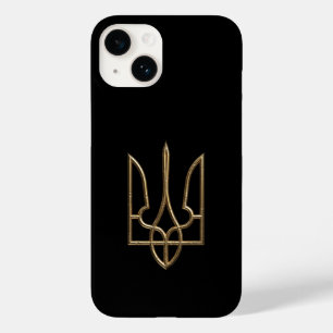 Ukraine Trident Gerfalcon Crest golden dented Case-Mate iPhone 14 Case