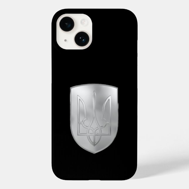 Ukraine Trident Gerfalcon Crest Silver Look Case-Mate iPhone Case (Back)