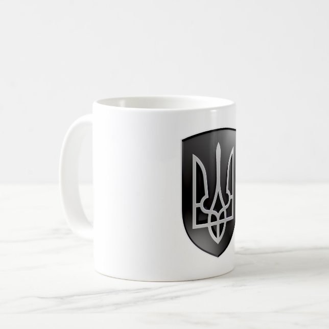 Ukraine Trident Shield Coffee Mug (Front Left)