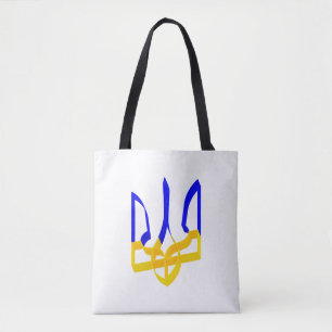 Ukraine Trident Stripe blue and yellow V3 Tote Bag