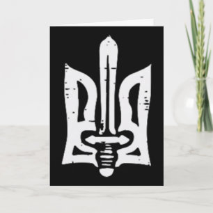 Ukraine Trident Sword Pocket Ukrainian Tryzub Wome Card